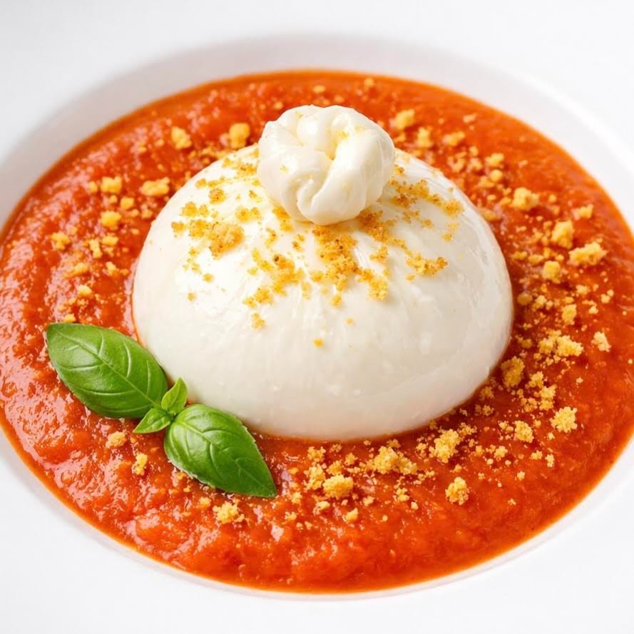 Fresh Italian Burrata alla Toscana.