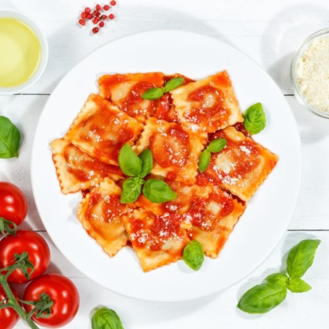 Ravioli Tomato Sauce.